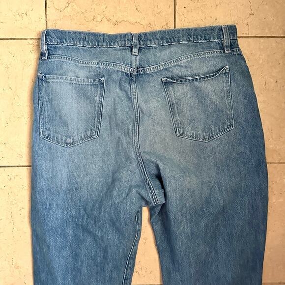 Frame 32 Le Jane Ankle Cropped High Rise Straight Leg Jeans Denim Cottom Blue - Picture 10 of 10